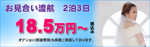 お見合い渡航18.5万円から